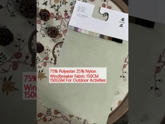 75% โพลีเอสเตอร์ 25% เนื้อไนลอน 150CM 150GSM สําหรับกิจกรรมกลางแจ้ง