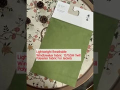 เนื้อผ้าลมลมลมลมลม 157GSM เนื้อผ้าพอลิเอสเตอร์ Twill สําหรับเสื้อเสื้อ